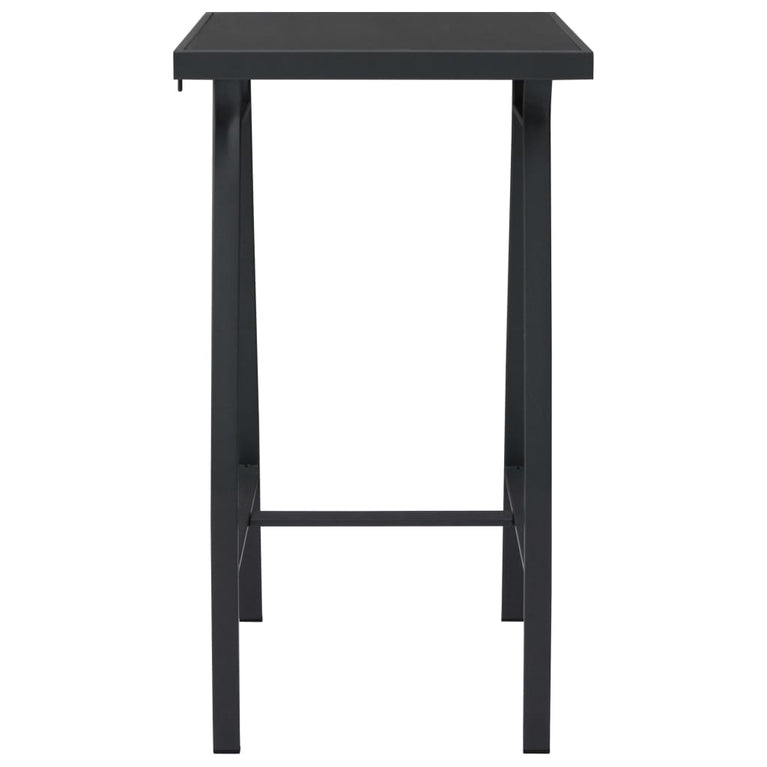 Tuinbartafel 60x60x110 cm gehard glas zwart MeubelReus