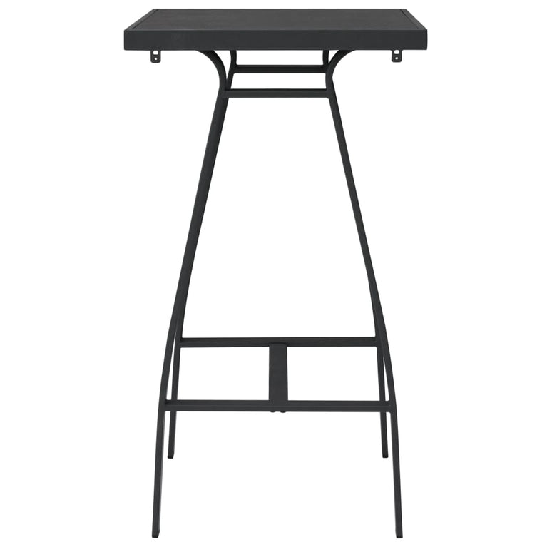Tuinbartafel 60x60x110 cm gehard glas zwart MeubelReus