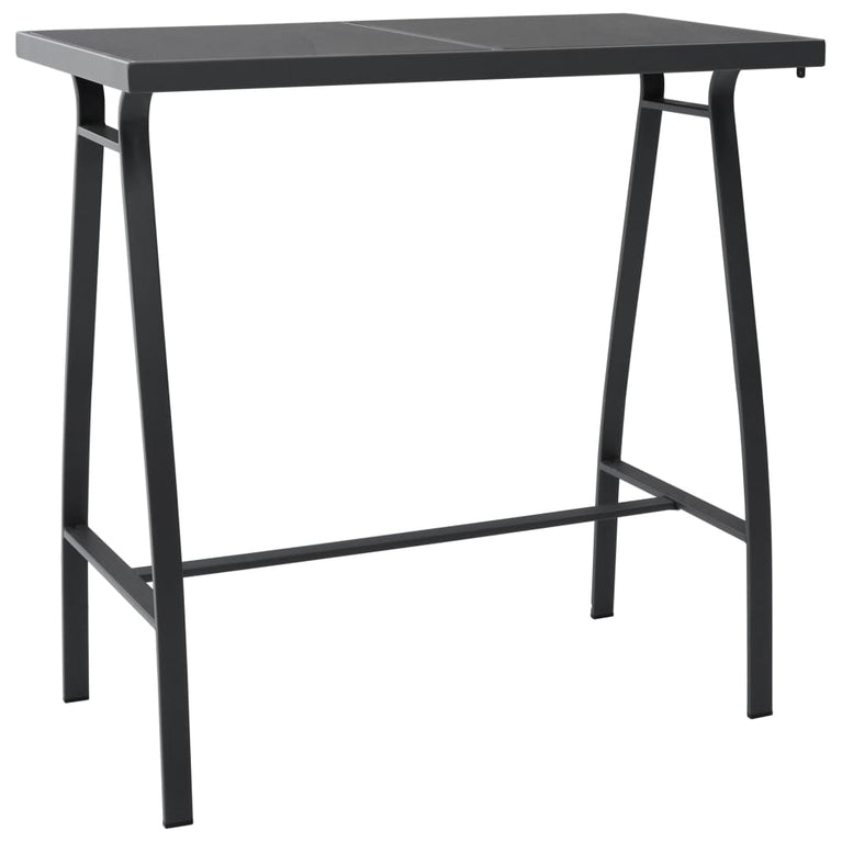Tuinbartafel 110x60x110 cm gehard glas zwart MeubelReus