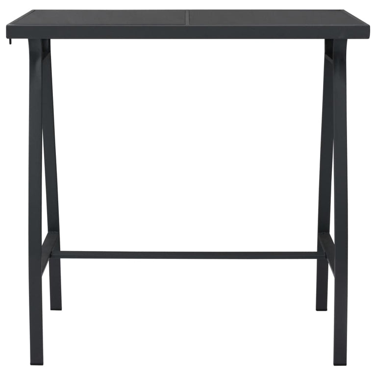Tuinbartafel 110x60x110 cm gehard glas zwart MeubelReus