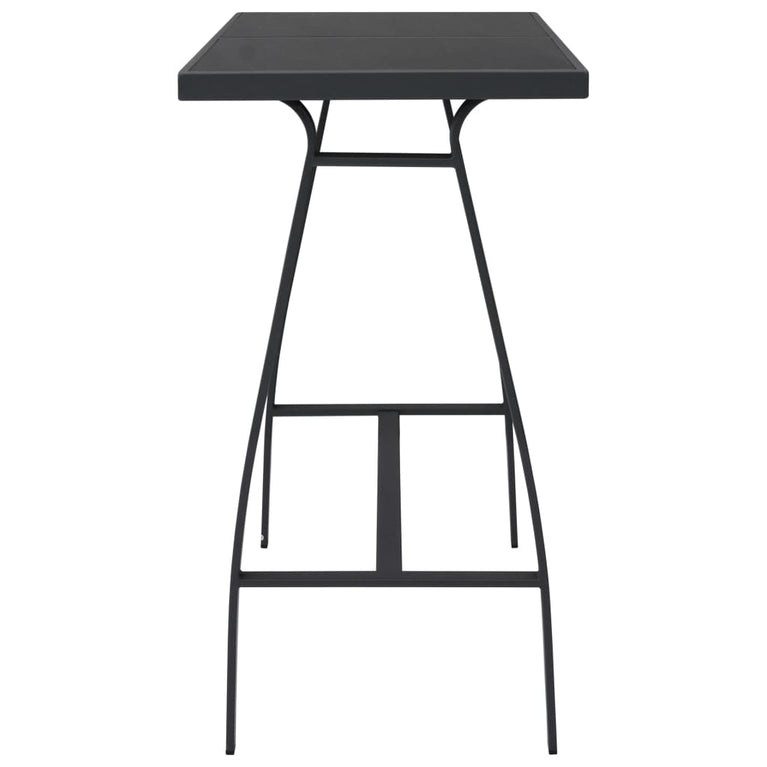 Tuinbartafel 110x60x110 cm gehard glas zwart MeubelReus