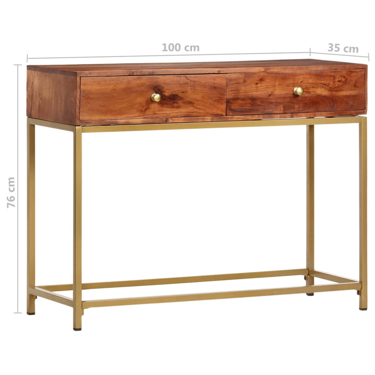 Wandtafel 100x35x76 cm massief acaciahout MeubelReus