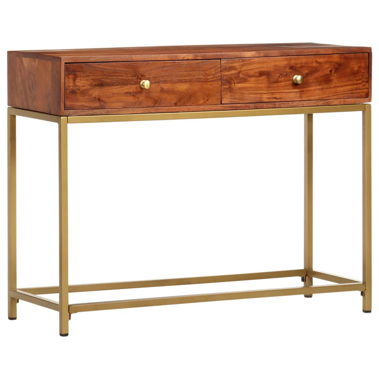 Wandtafel 100x35x76 cm massief acaciahout MeubelReus