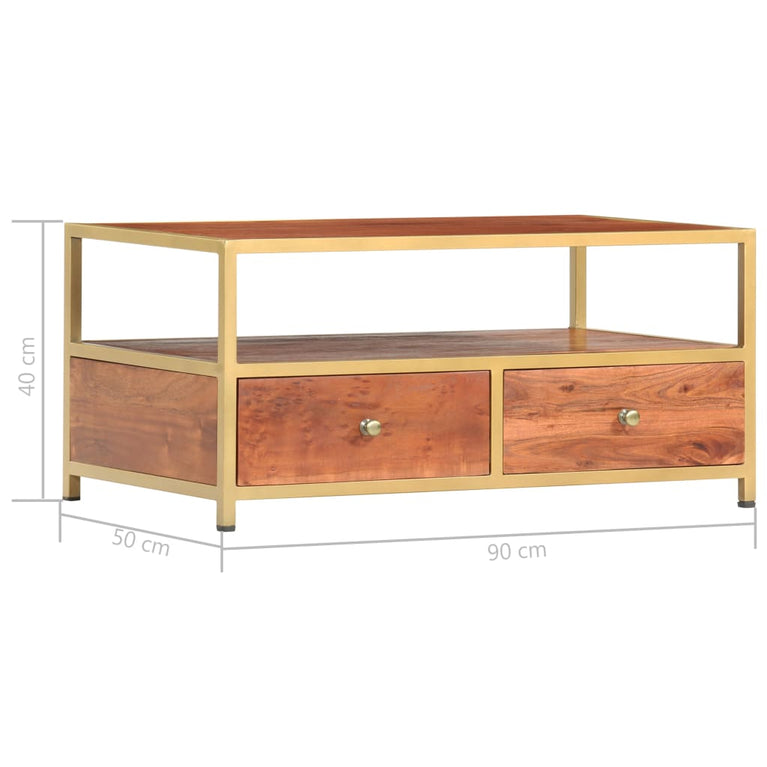 Salontafel 90x50x40 cm massief acaciahout MeubelReus