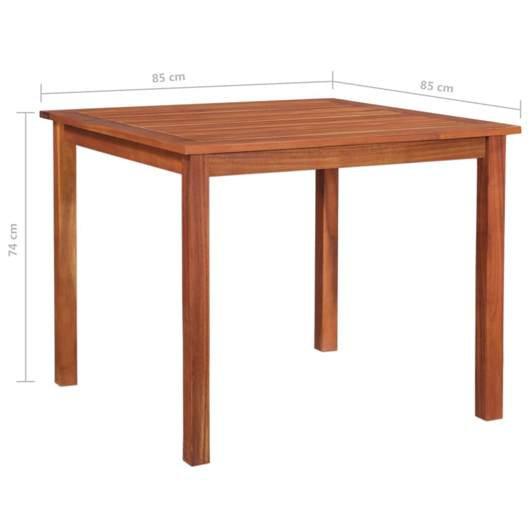 Tuintafel 85x85x74 cm massief acaciahout MeubelReus