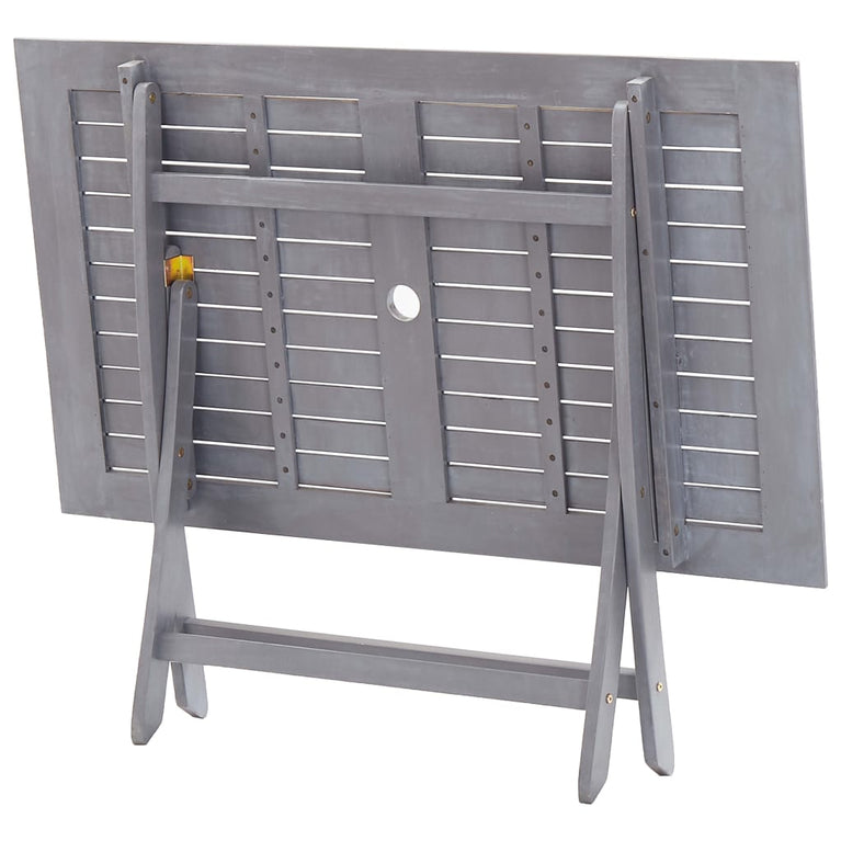 7-delige Tuinset massief acaciahout grijs MeubelReus