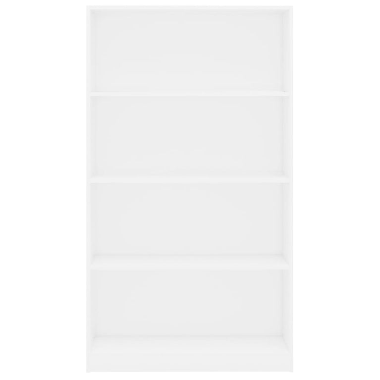 Boekenkast met 4 schappen 80x24x142 cm bewerkt hout wit MeubelReus
