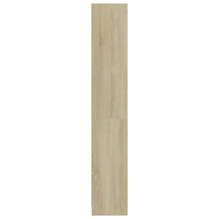 Boekenkast met 4 schappen 80x24x142 cm bewerkt hout sonoma eik MeubelReus