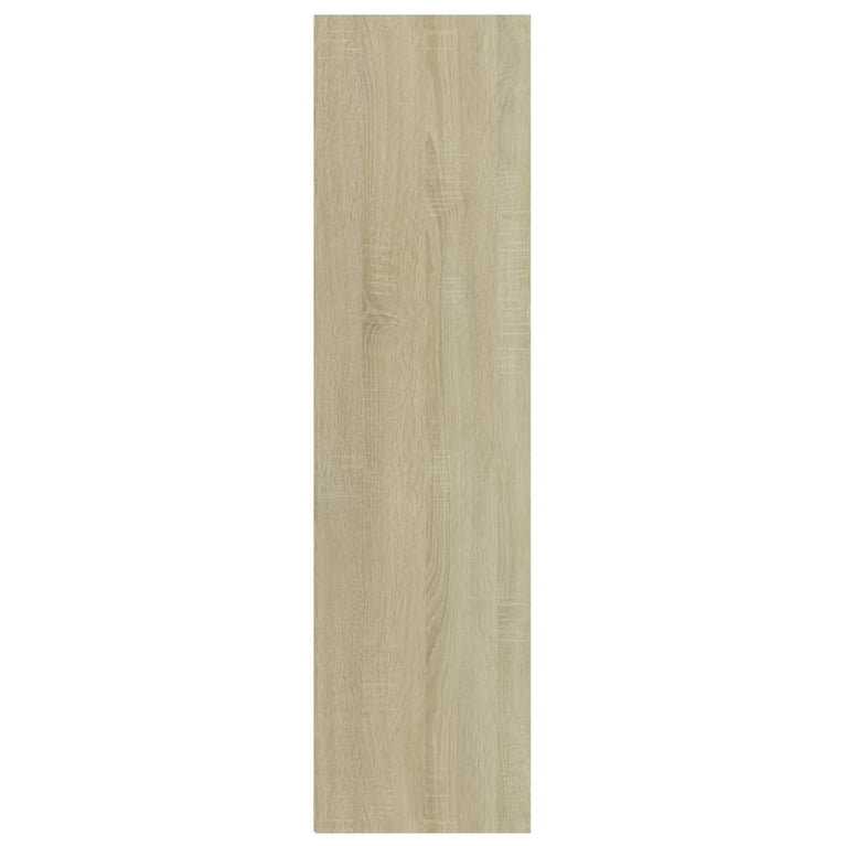 Boekenkast 3 schappen 60x30x114 cm spaanplaat wit sonoma eiken