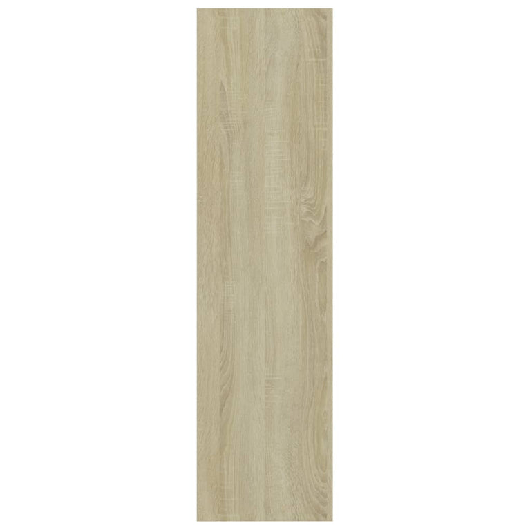 Boekenkast 3 schappen 80x30x114 cm spaanplaat wit sonoma eiken