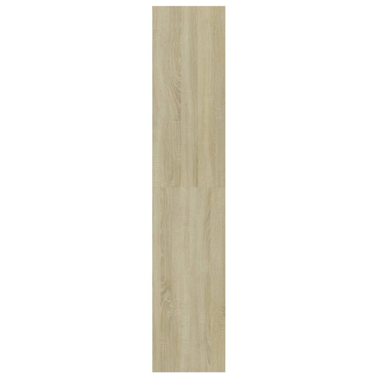 Boekenkast met 4 schappen 80x30x151,5 cm hout wit sonoma eiken