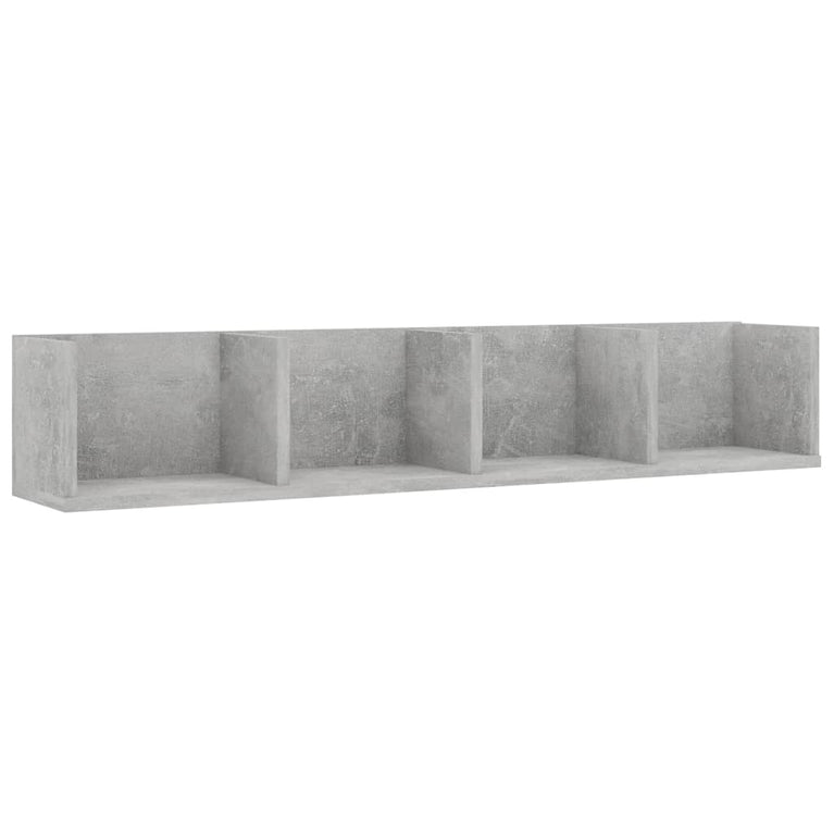 Cd-wandschap 100x18x18 cm spaanplaat betongrijs