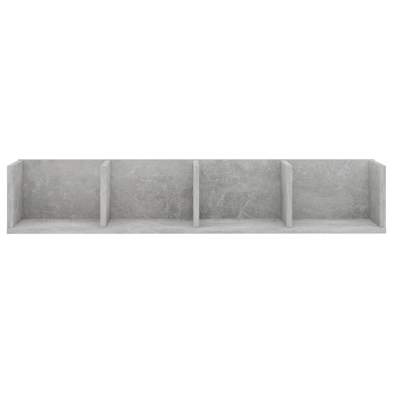 Cd-wandschap 100x18x18 cm spaanplaat betongrijs