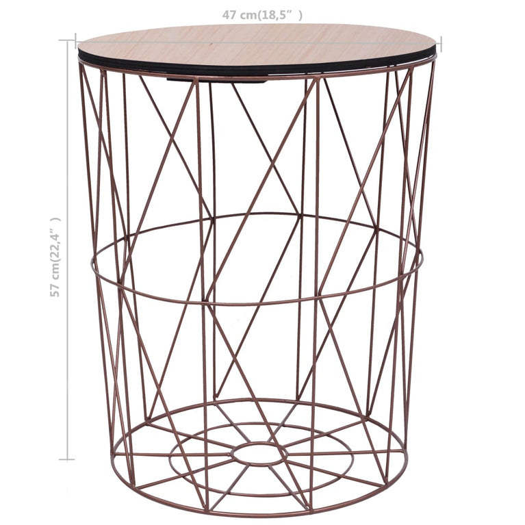 Salontafel Ø 47 cm koperkleurig MeubelReus