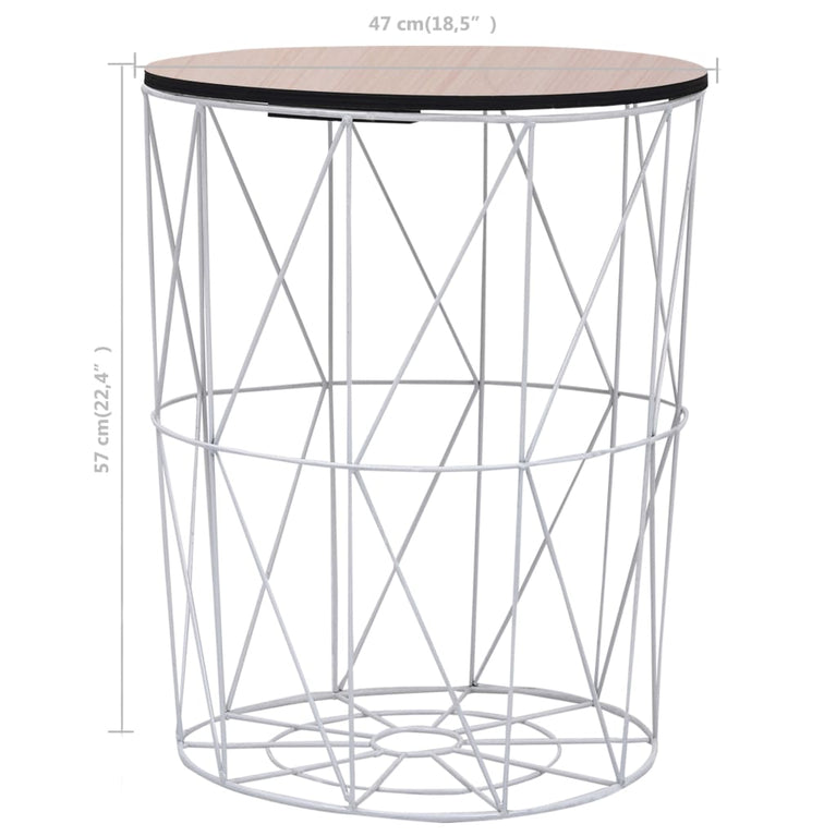 Salontafel Ø 47 cm wit MeubelReus