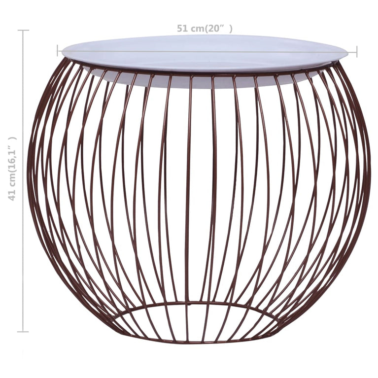Salontafel Ø 51 cm goudkleurig MeubelReus