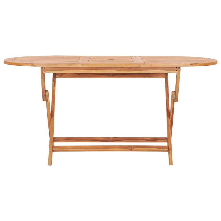 Tuintafel inklapbaar 160x80x75 cm massief teakhout MeubelReus