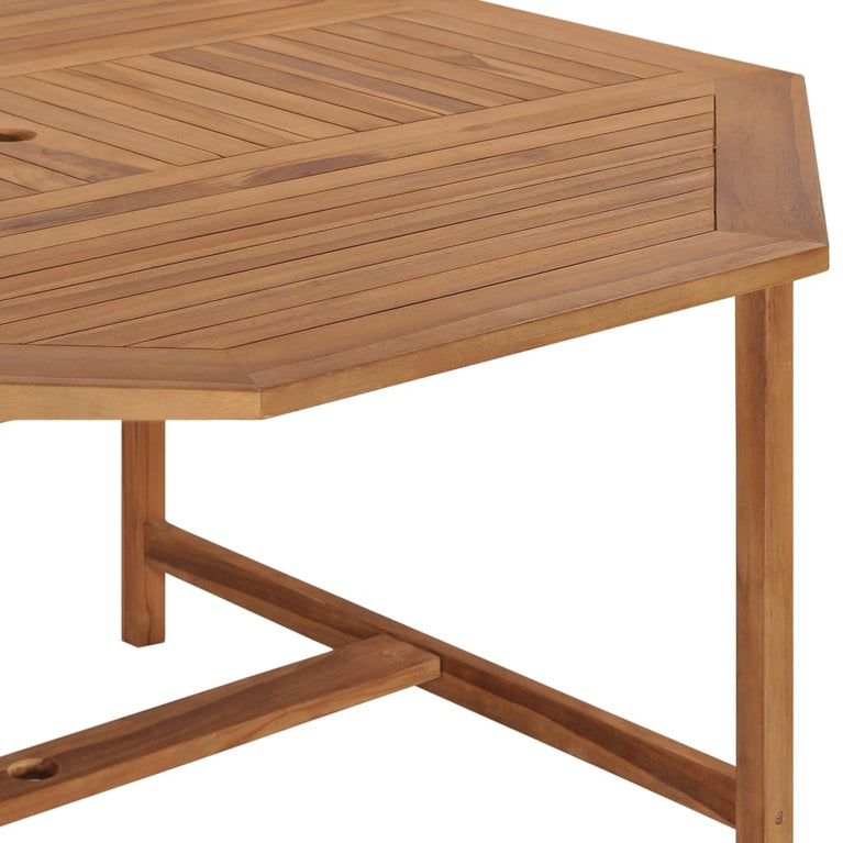 Tuintafel 150x150x75 cm massief teakhout MeubelReus