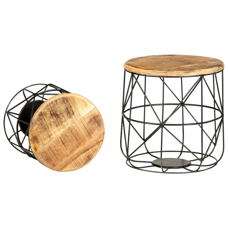 Salontafels 2 st massief mangohout MeubelReus