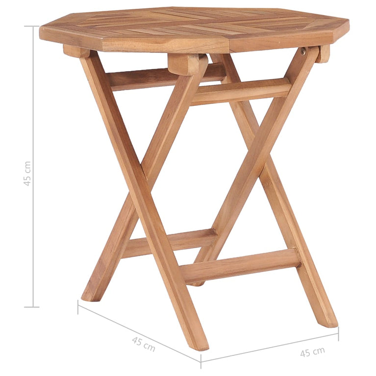 Tuintafel inklapbaar 45x45x45 cm massief teakhout MeubelReus