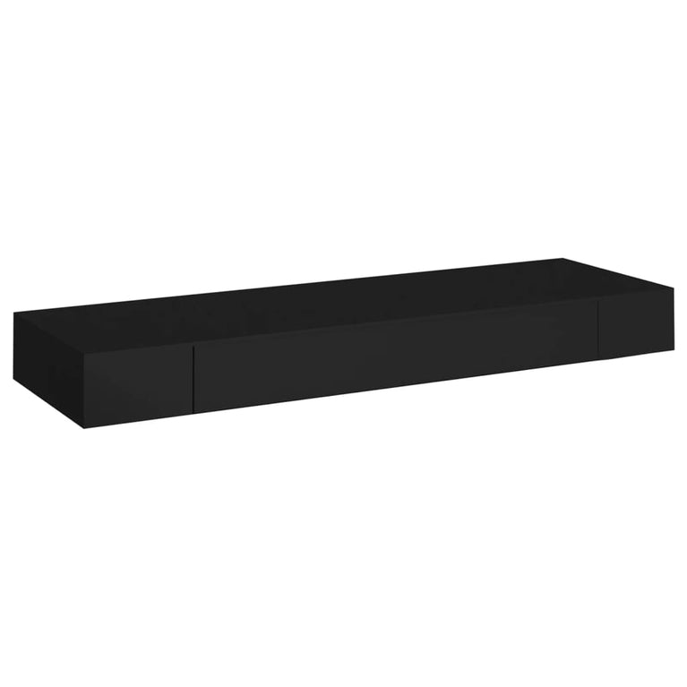 Wandschap met lade zwevend 80x25x8 cm zwart MeubelReus