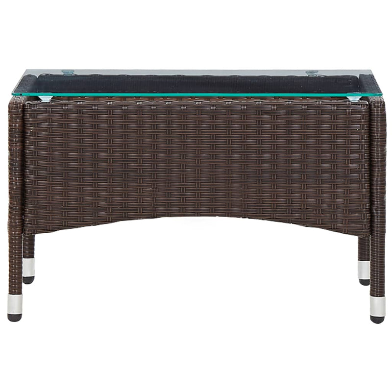 Salontafel 60x40x36 cm poly rattan bruin MeubelReus