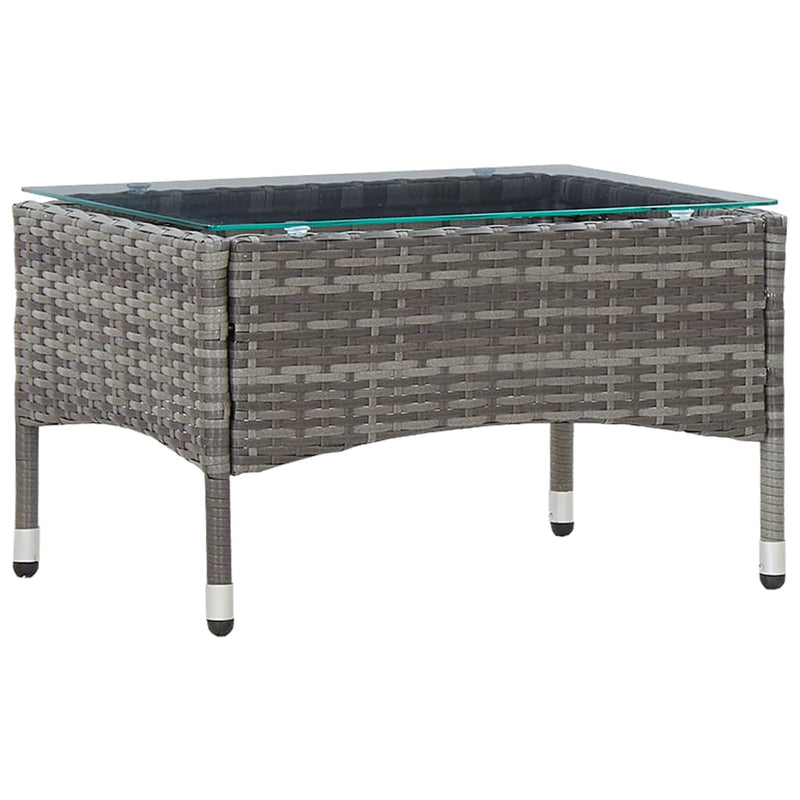 Salontafel 60x40x36 cm poly rattan grijs MeubelReus