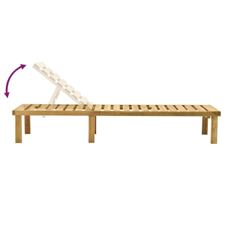 Ligbed geïmpregneerd grenenhout MeubelReus