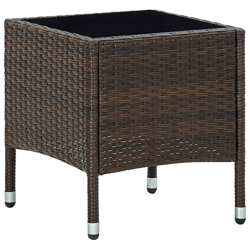Tuintafel 40x40x45 cm poly rattan bruin MeubelReus
