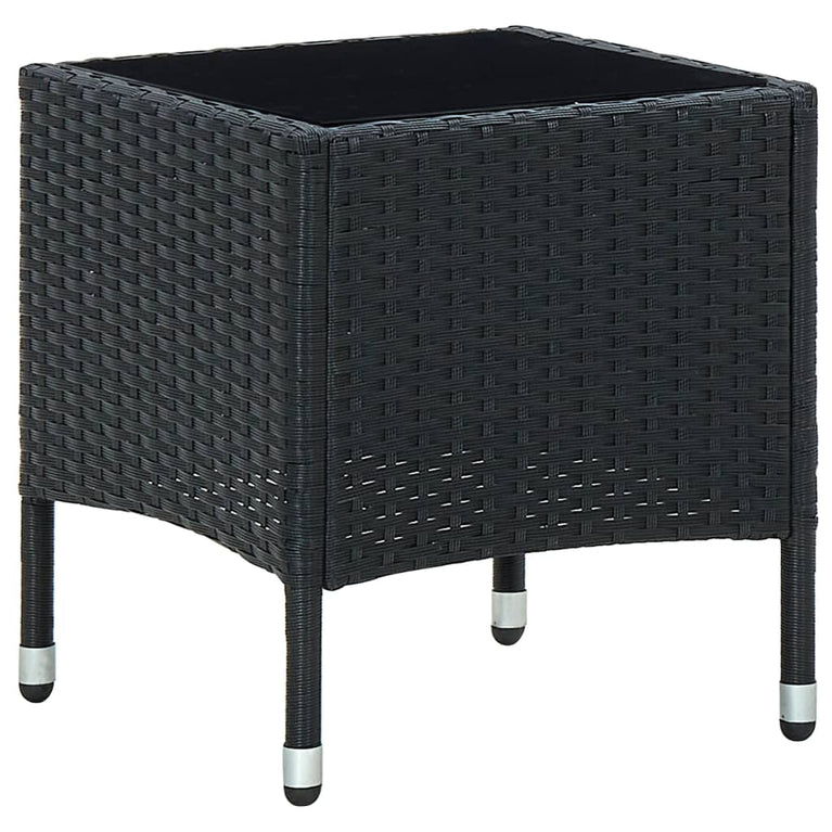 Tuintafel 40x40x45 cm poly rattan zwart MeubelReus