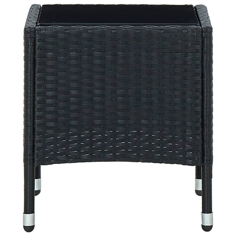 Tuintafel 40x40x45 cm poly rattan zwart MeubelReus