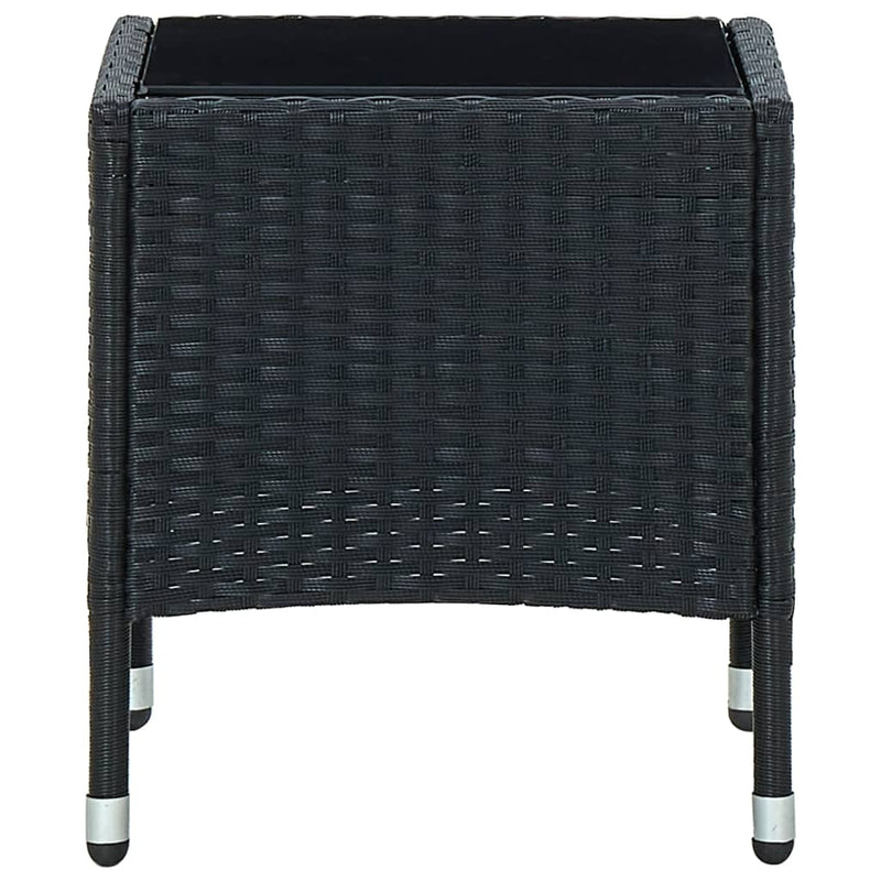 Tuintafel 40x40x45 cm poly rattan zwart MeubelReus