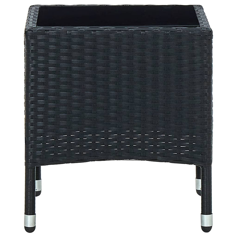 Tuintafel 40x40x45 cm poly rattan zwart MeubelReus
