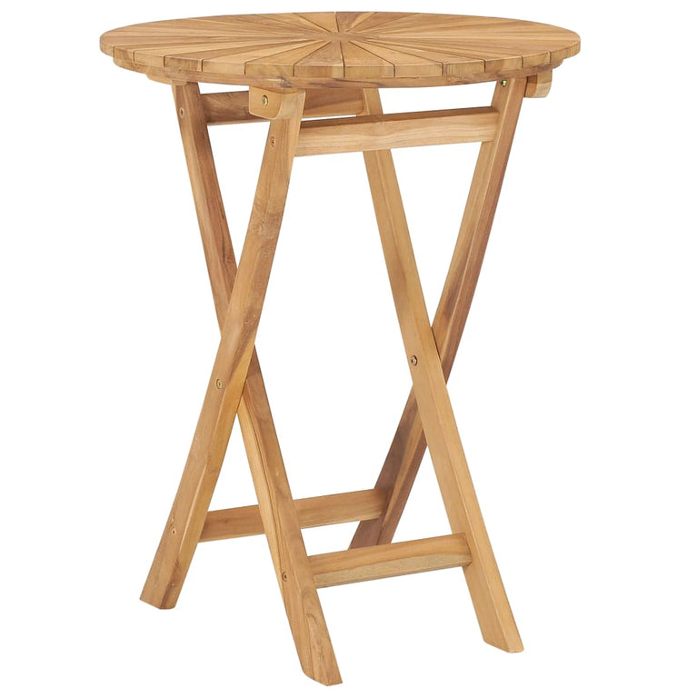 Tuintafel inklapbaar Ø60 cm massief teakhout MeubelReus
