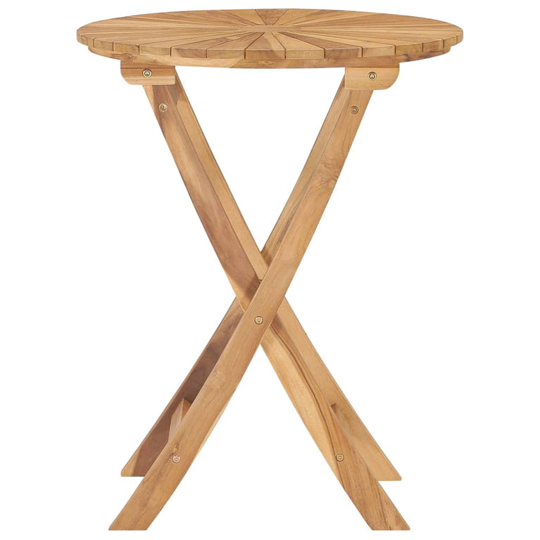 Tuintafel inklapbaar Ø60 cm massief teakhout MeubelReus