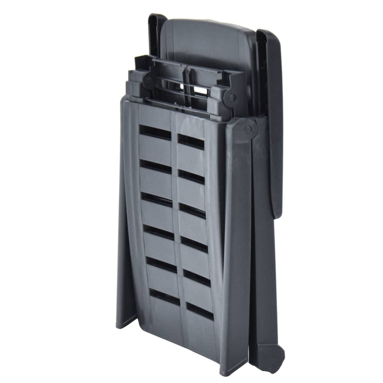 Ligbed inklapbaar kunststof antraciet MeubelReus