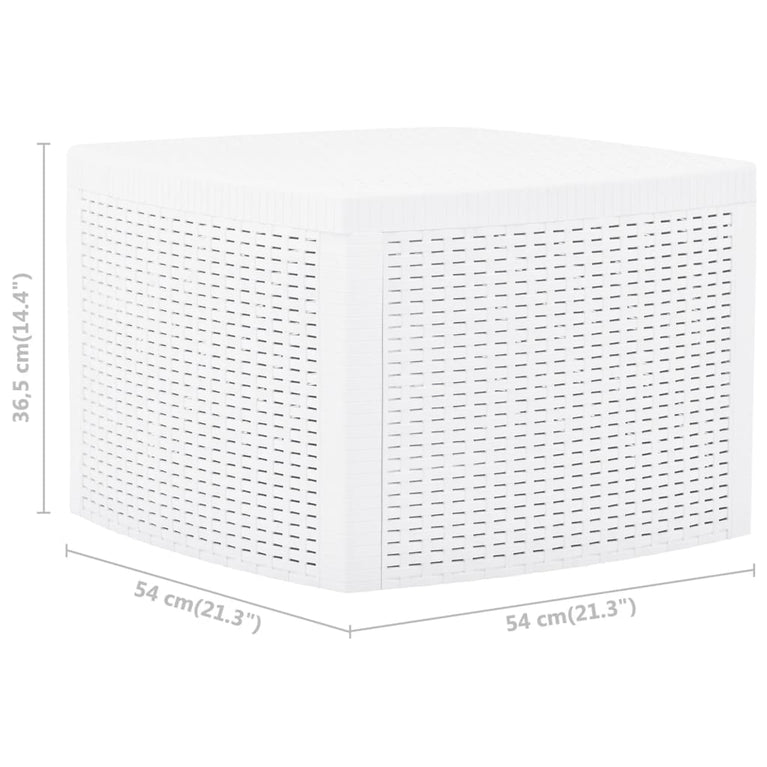 Bijzettafel 54x54x36,5 cm kunststof wit MeubelReus