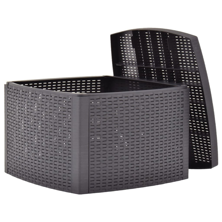 Bijzettafel 54x54x36,5 cm kunststof mokka MeubelReus