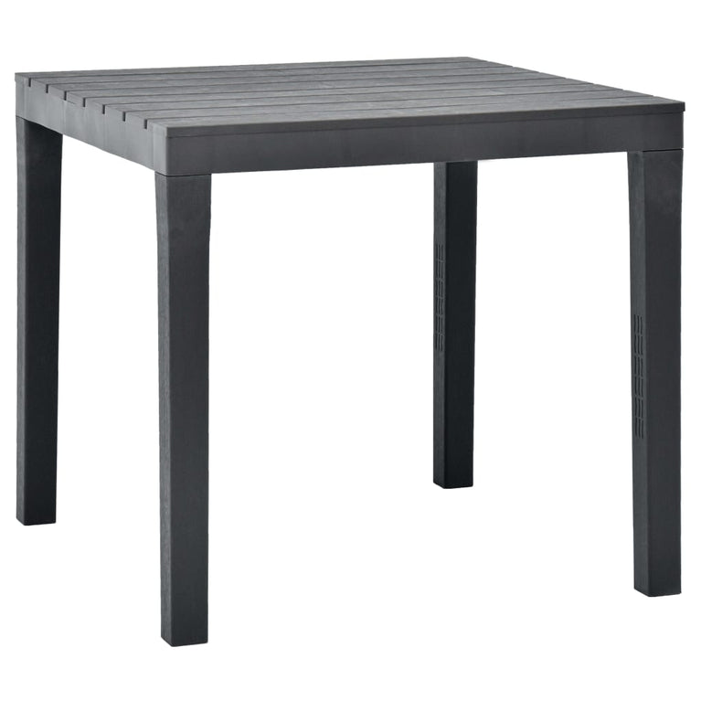 Tuintafel 78x78x72 cm kunststof antraciet MeubelReus