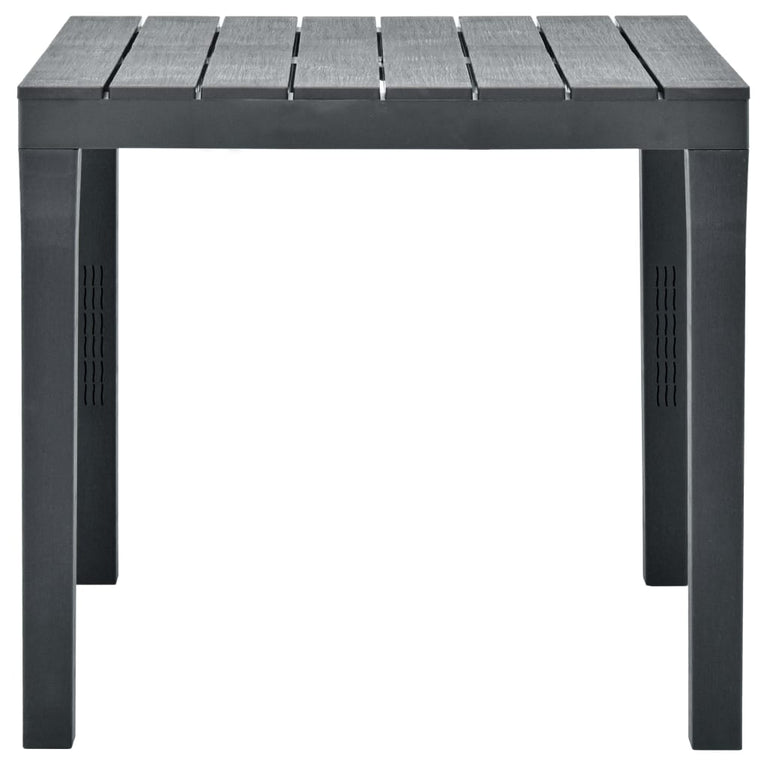 Tuintafel 78x78x72 cm kunststof antraciet MeubelReus