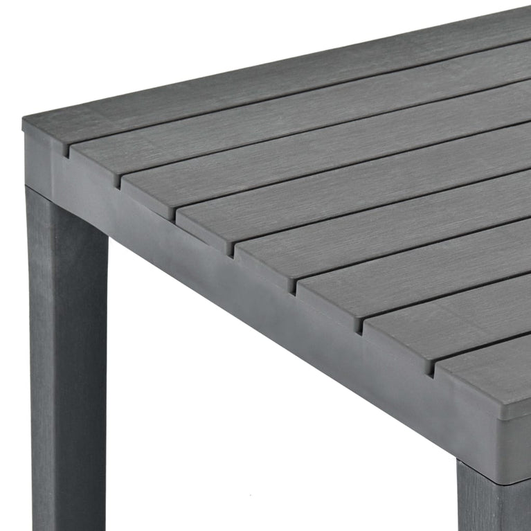 Tuintafel 78x78x72 cm kunststof antraciet MeubelReus