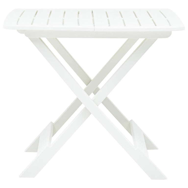 Tuintafel inklapbaar 79x72x70 cm kunststof wit MeubelReus