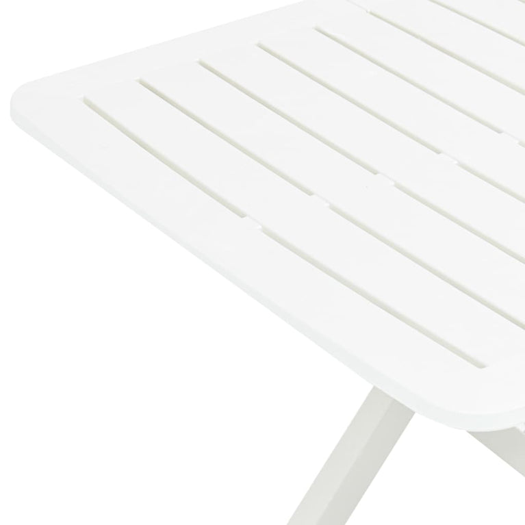 Tuintafel inklapbaar 79x72x70 cm kunststof wit MeubelReus