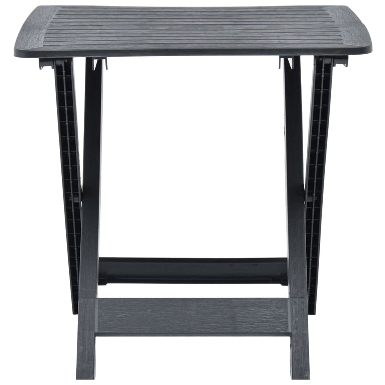 Tuintafel inklapbaar 79x72x70 cm kunststof antraciet MeubelReus