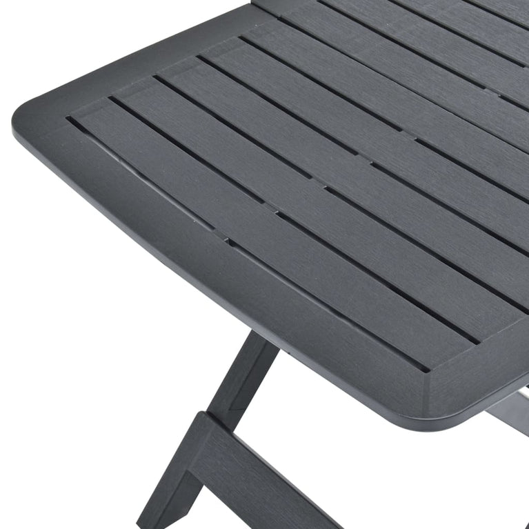 Tuintafel inklapbaar 79x72x70 cm kunststof antraciet MeubelReus