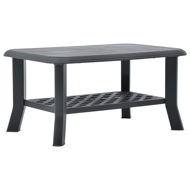 Salontafel 90x60x46 cm kunststof antraciet MeubelReus