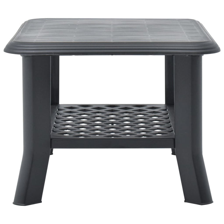 Salontafel 90x60x46 cm kunststof antraciet MeubelReus