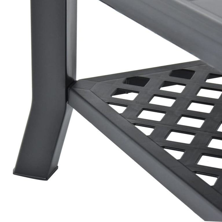 Salontafel 90x60x46 cm kunststof antraciet MeubelReus