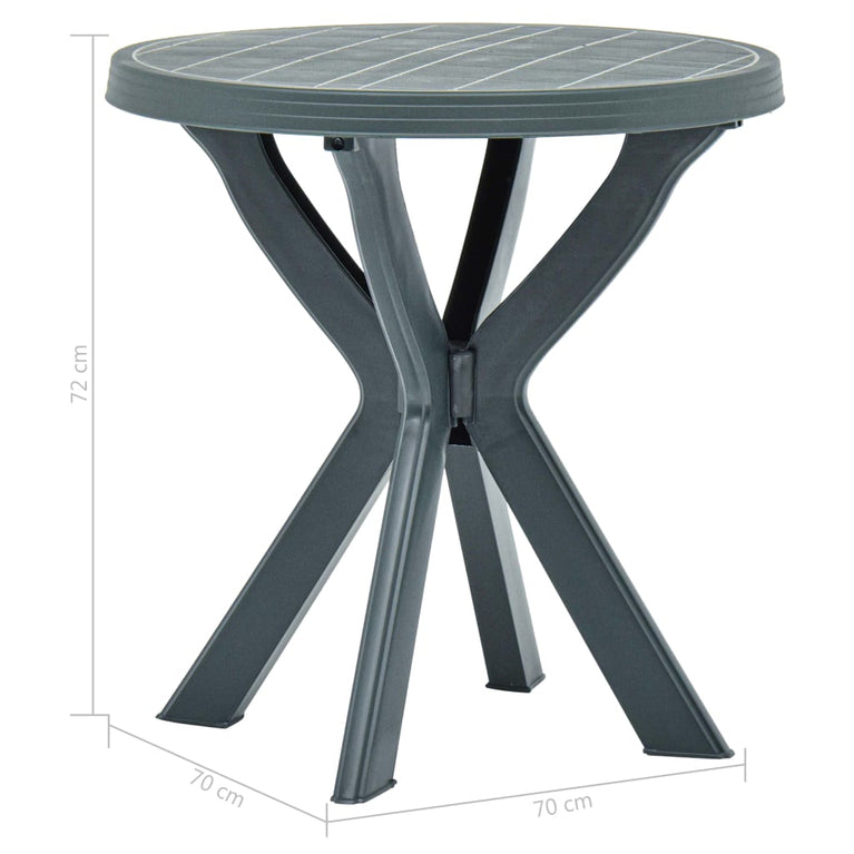 Bistrotafel Ø70 cm kunststof groen MeubelReus