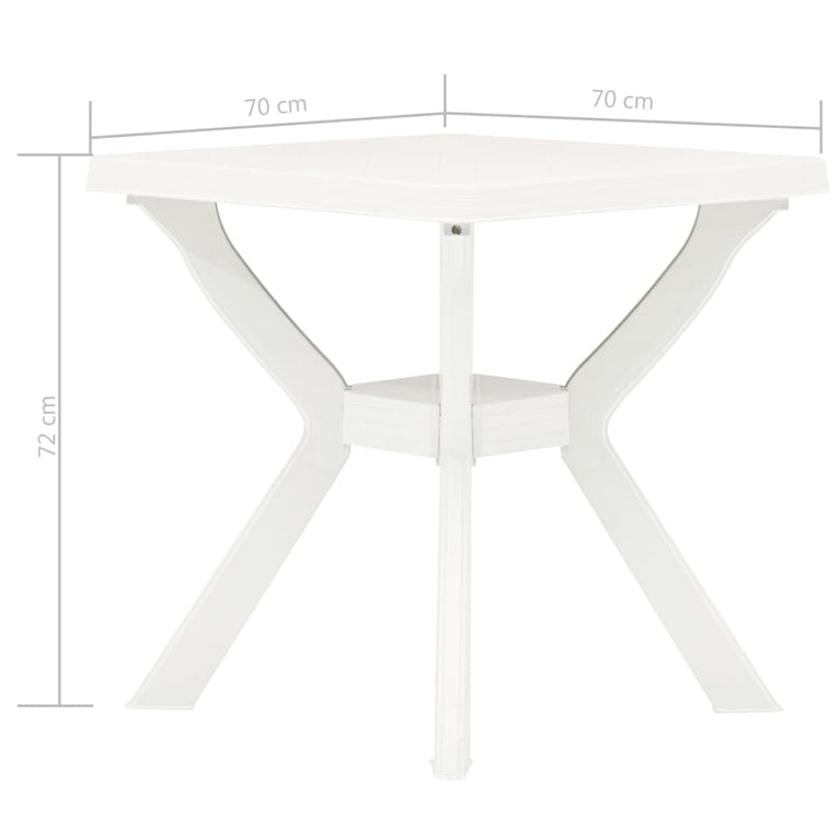 Bistrotafel 70x70x72 cm kunststof wit MeubelReus